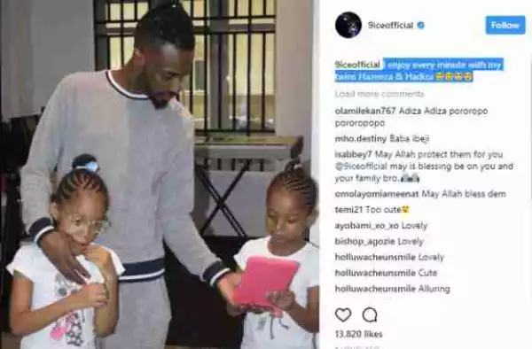 9ice Shares Cute Photo With His Twin Daughters Who Are Now Big